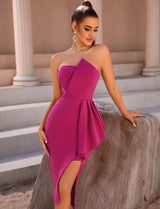 Giselle Strapless Ruffle Midi Dress