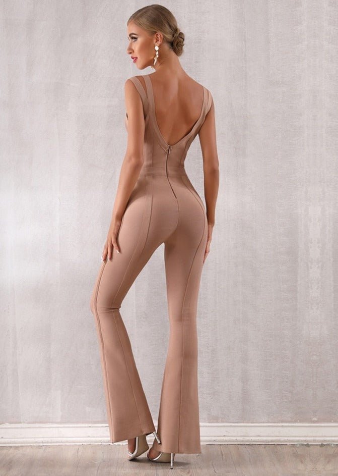 Ariel Flared Bandage Jumpsuit