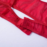 Aisha Sheer Mesh 4-Piece Lingerie Set
