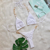 Cierra Chain Weave 2-Pc Brazilian Bikini Set