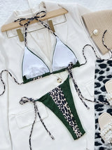 Marley Shiny Leopard Print Bikini Set