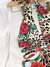 Tyra Leopard Rose Print Monokini