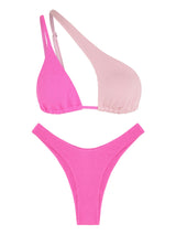 Alina One Shoulder Color Block 2-Pc Bikini