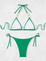 Jade Crystal Cheeky Bikini Set