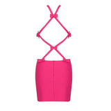 Helena Backless Bow Tie Mini Bandage Dress