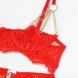 Liliana Quarter Cup Lace Chain 6-Pc Lingerie Set