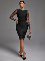 Aracely Backless Lace Bandage Dress