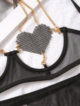 Jana Shiny Heart 7-Pc Lingerie Set