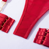 Aisha Sheer Mesh 4-Piece Lingerie Set