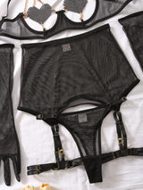 Jana Shiny Heart 7-Pc Lingerie Set