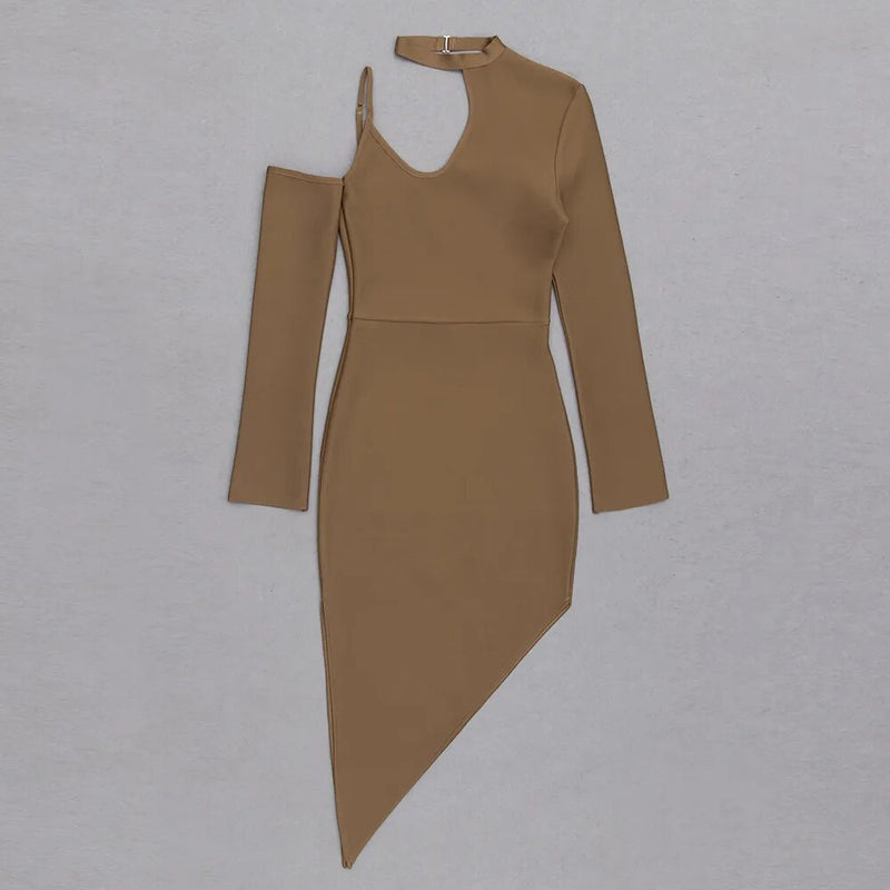 Rayne Cutout Longsleeve Bandage Slit Dress