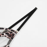 Cayden Leopard Print Mesh Contrast 5-Pc Lingerie Set