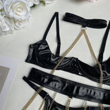 Desiree Open Wired Chain Bra Lingerie Set