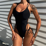Sonia Lace Up Cross Back Monokini