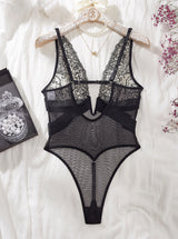 Miranda Embroidered Lace Teddy