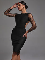 Aracely Backless Lace Bandage Dress