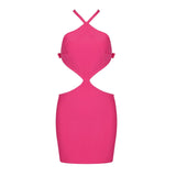 Helena Backless Bow Tie Mini Bandage Dress