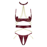 Desiree Open Wired Chain Bra Lingerie Set