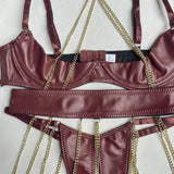 Desiree Open Wired Chain Bra Lingerie Set
