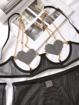 Jana Shiny Heart 7-Pc Lingerie Set