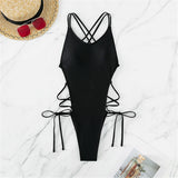 Sonia Lace Up Cross Back Monokini
