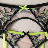 Elsie Embroidered Floral Lace Lingerie Set