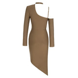 Rayne Cutout Longsleeve Bandage Slit Dress