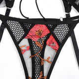 Marissa Embroidered Sheer Lingerie Set