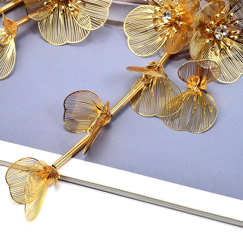 Primula  Floral Long Earrings