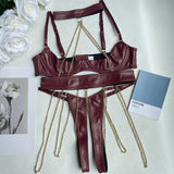 Desiree Open Wired Chain Bra Lingerie Set