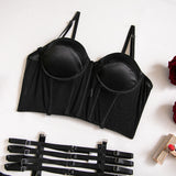 Vanessa Sateen Push Up Corset Lingerie Set