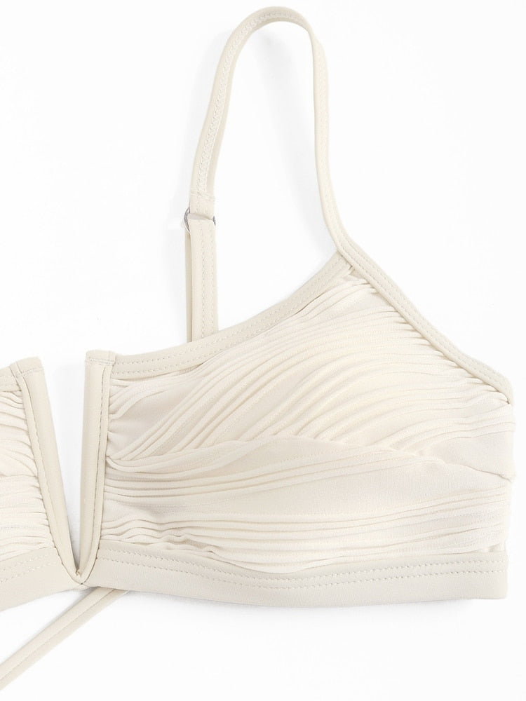 Caylee Adjustable 2-Pc Textured Bikini Set