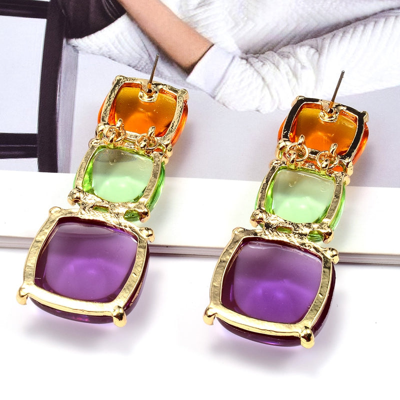 Grace Multicolor Drop Earrings