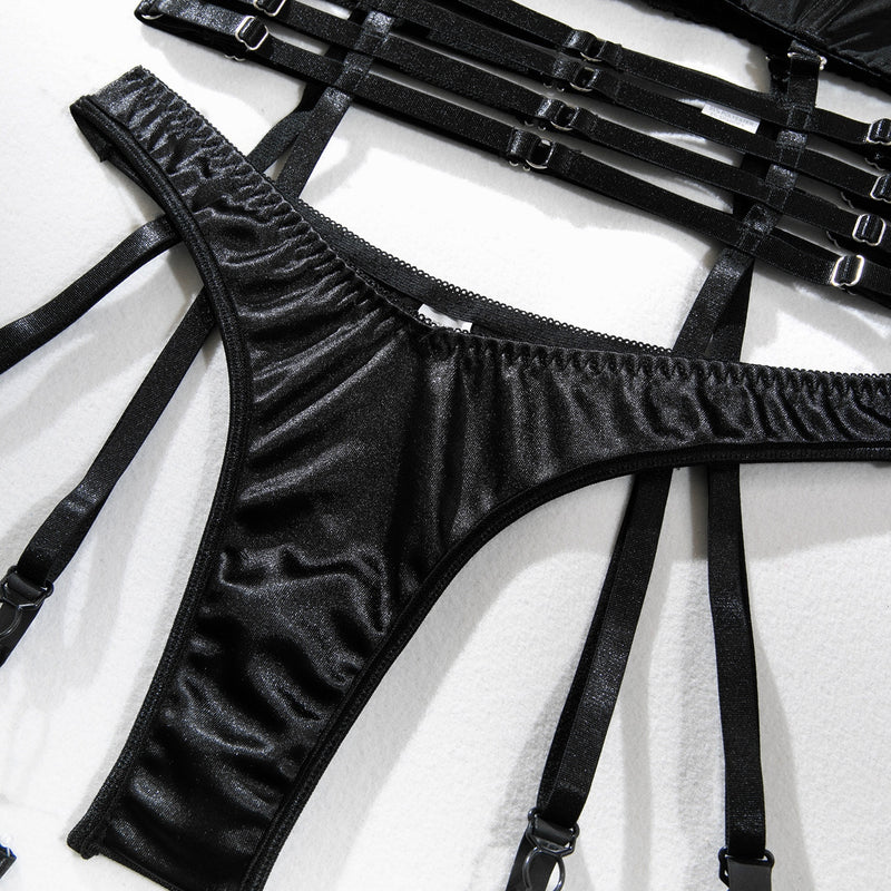 Vanessa Sateen Push Up Corset Lingerie Set