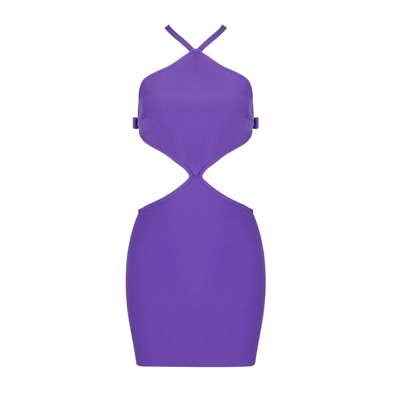 Helena Backless Bow Tie Mini Bandage Dress