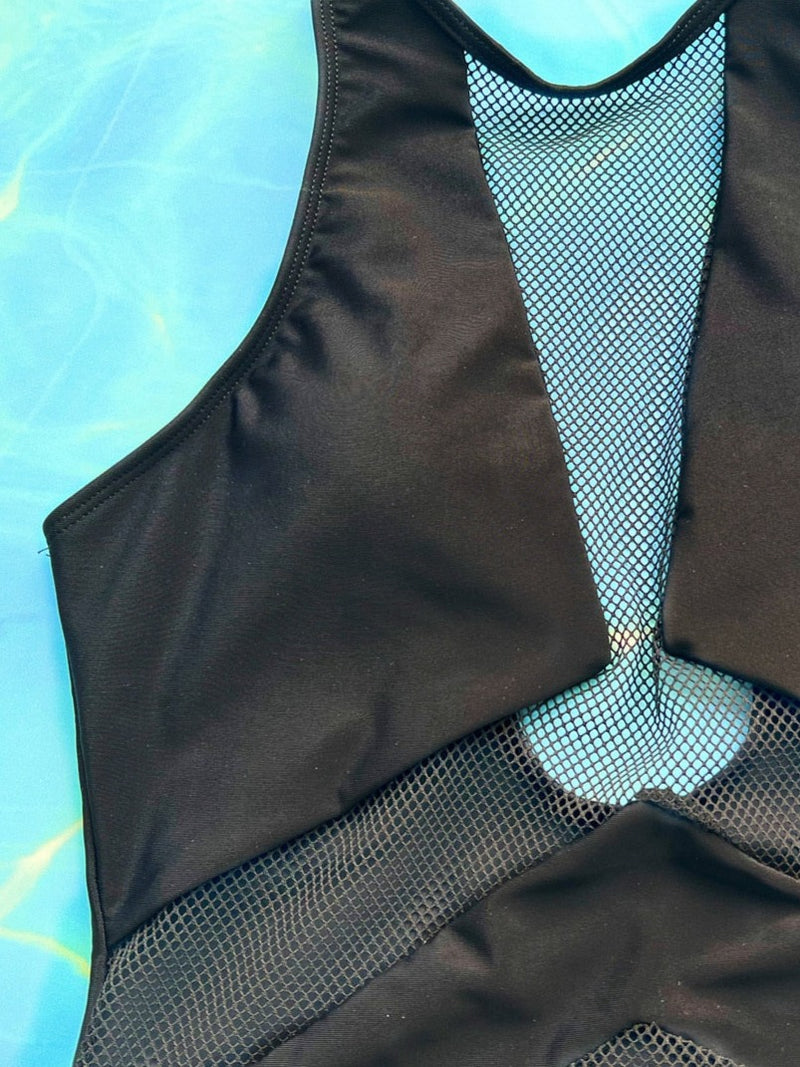 Kaley Mesh Splicing Monokini