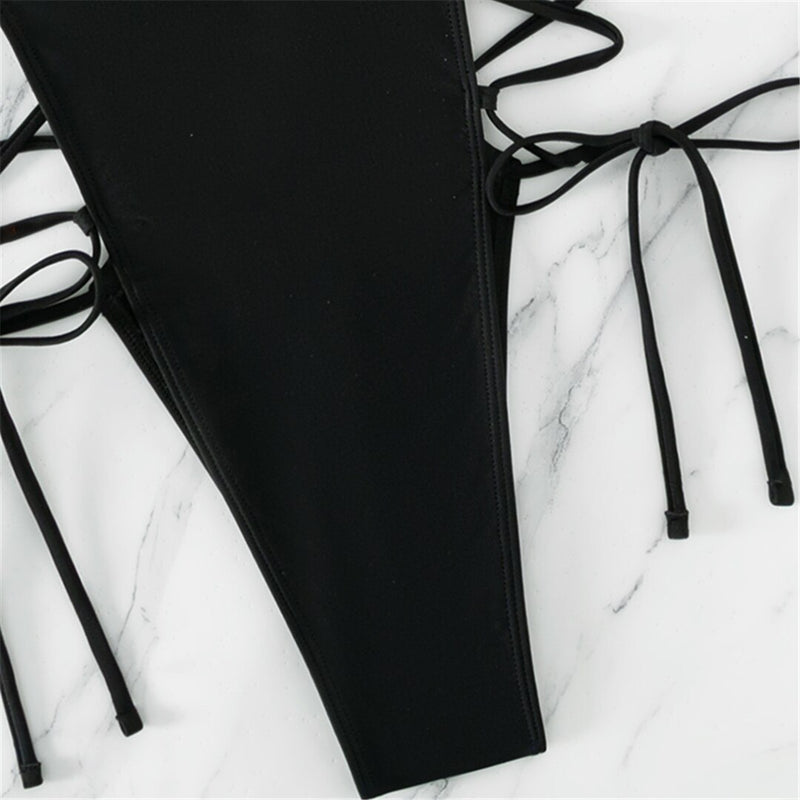 Sonia Lace Up Cross Back Monokini