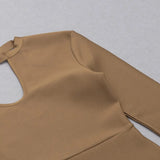 Rayne Cutout Longsleeve Bandage Slit Dress