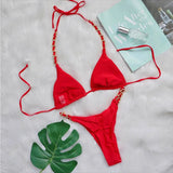Cierra Chain Weave 2-Pc Brazilian Bikini Set