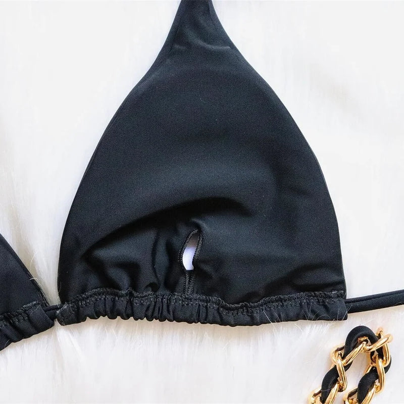 Cierra Chain Weave 2-Pc Brazilian Bikini Set