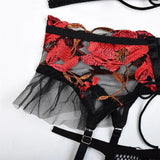 Marissa Embroidered Sheer Lingerie Set