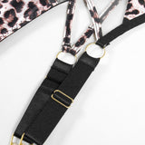 Cayden Leopard Print Mesh Contrast 5-Pc Lingerie Set