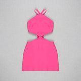 Helena Backless Bow Tie Mini Bandage Dress