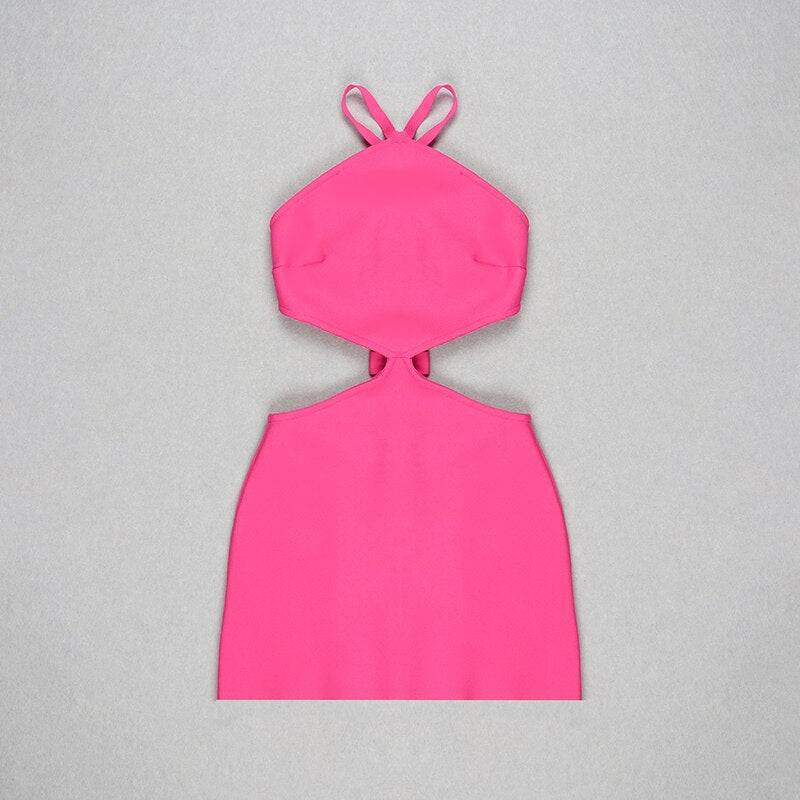 Helena Backless Bow Tie Mini Bandage Dress
