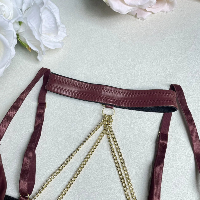 Desiree Open Wired Chain Bra Lingerie Set