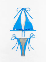 Irene Shiny Halter Brazilian Bikini Set