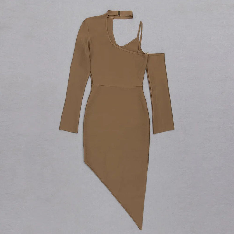 Rayne Cutout Longsleeve Bandage Slit Dress