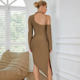 Rayne Cutout Longsleeve Bandage Slit Dress