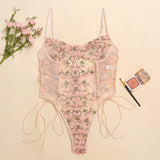 Callie Floral Lace Teddy Bodysuit