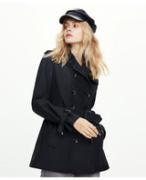 Chloe Double-Breasted Short Trench Coat